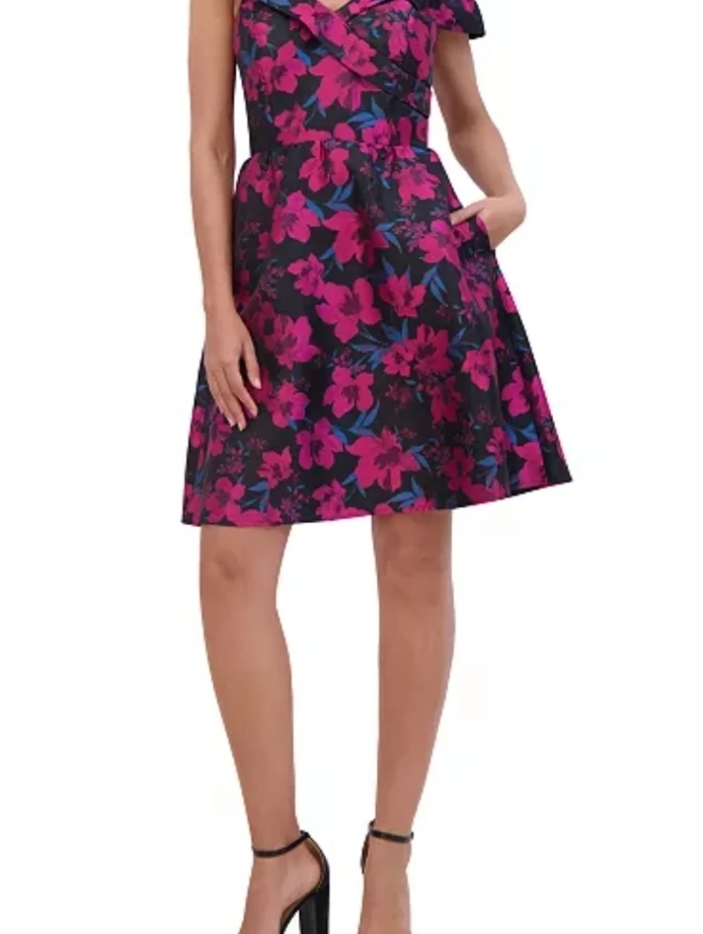 kensieWomen's Floral Jacquard‎ A-Line Dress Size 10